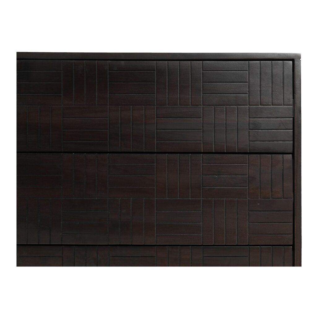 Denman 6 Drawer Dresser Dark Brown - Image 7