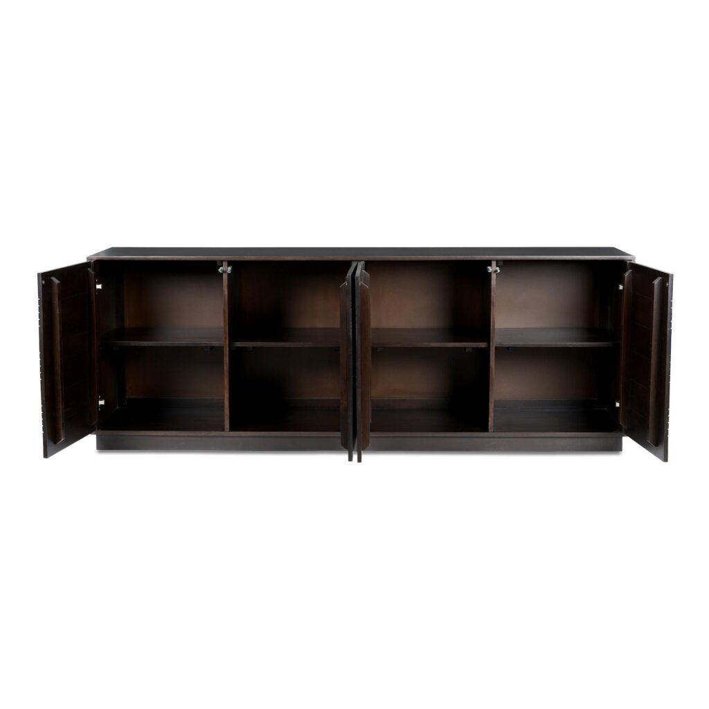 Denman 4 Door Sideboard Dark Brown - Image 2