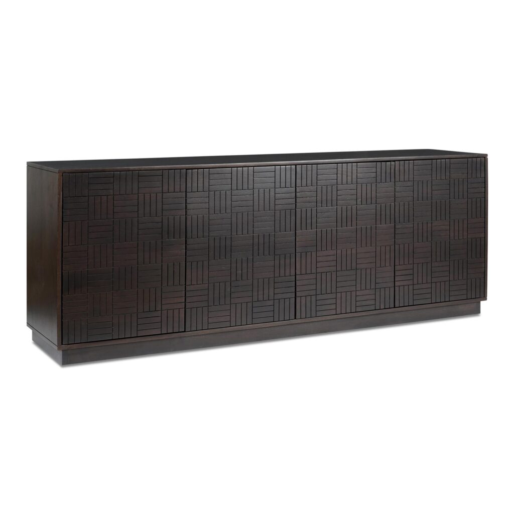 Denman 4 Door Sideboard Dark Brown - Image 3