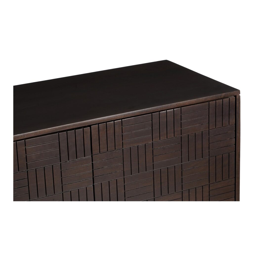 Denman 4 Door Sideboard Dark Brown - Image 6