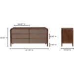 Rye 6 Drawer Dresser Warm Brown BZ-1144-03 BZ 1144 03 70