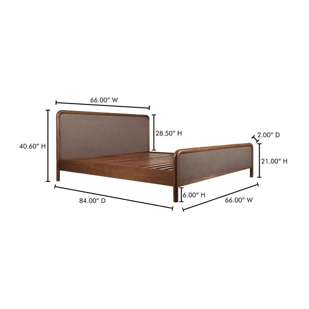 Rye Queen Bed Warm Brown - Image 11