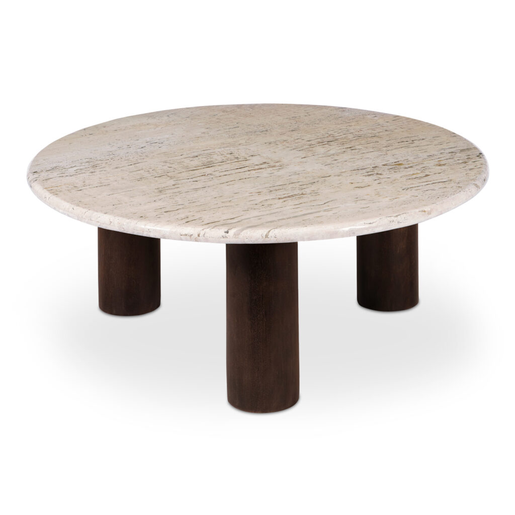 Landon Coffee Table Beige Travertine - Image 2