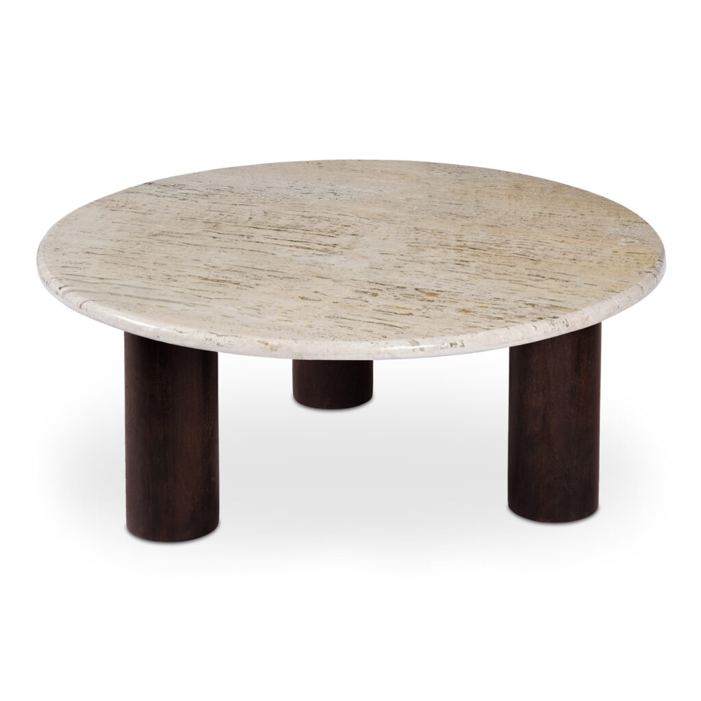 Landon Coffee Table Beige Travertine - Image 9