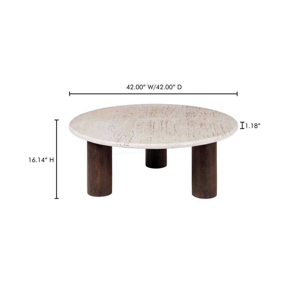 Landon Coffee Table Beige Travertine - Image 10