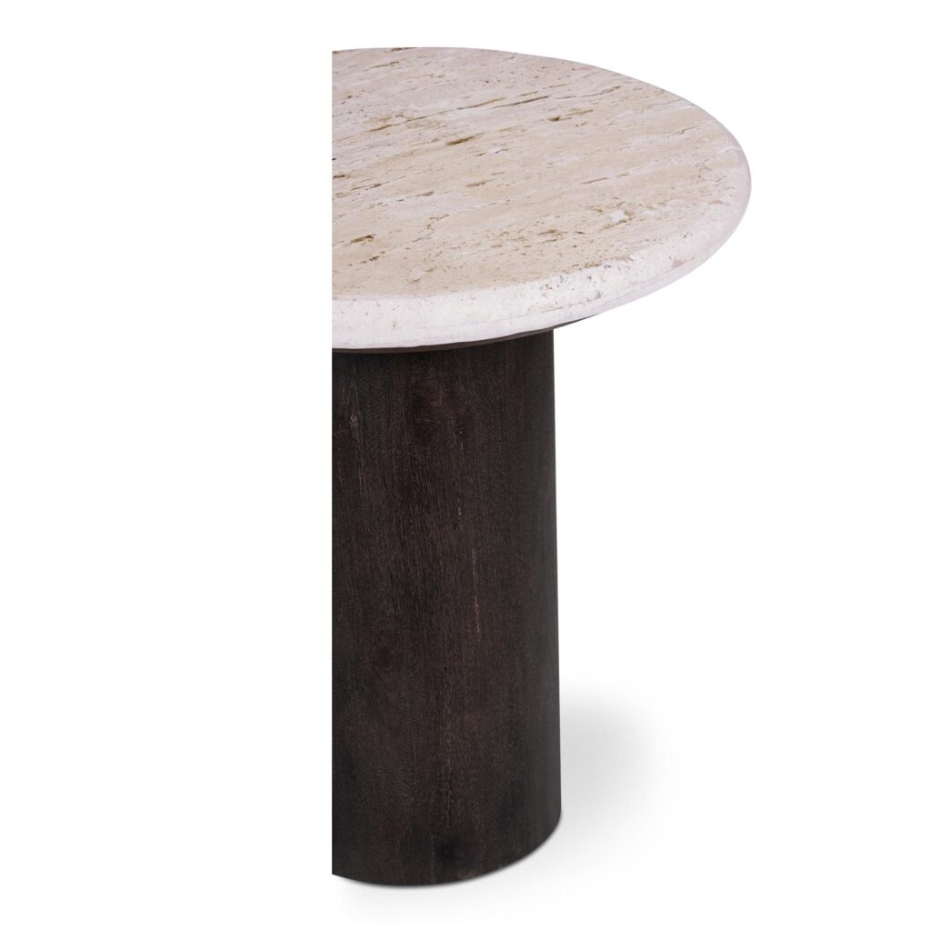 Landon Accent Table Beige Travertine - Image 3