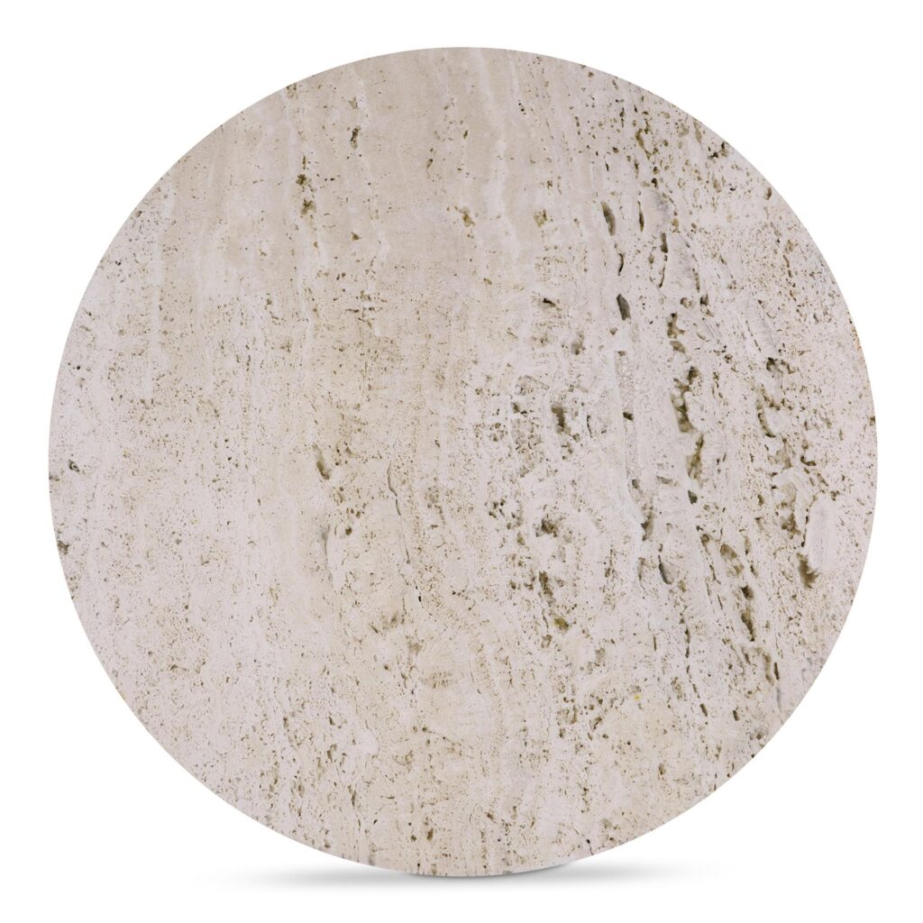 Landon Accent Table Beige Travertine - Image 5