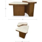 Abi Nesting Coffee Table Beige Cosmos Marble BZ-1169-34-0 BZ 1169 34 0 70 dim