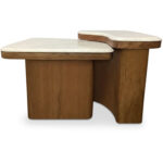 Abi Nesting Coffee Table Beige Cosmos Marble - Image 2