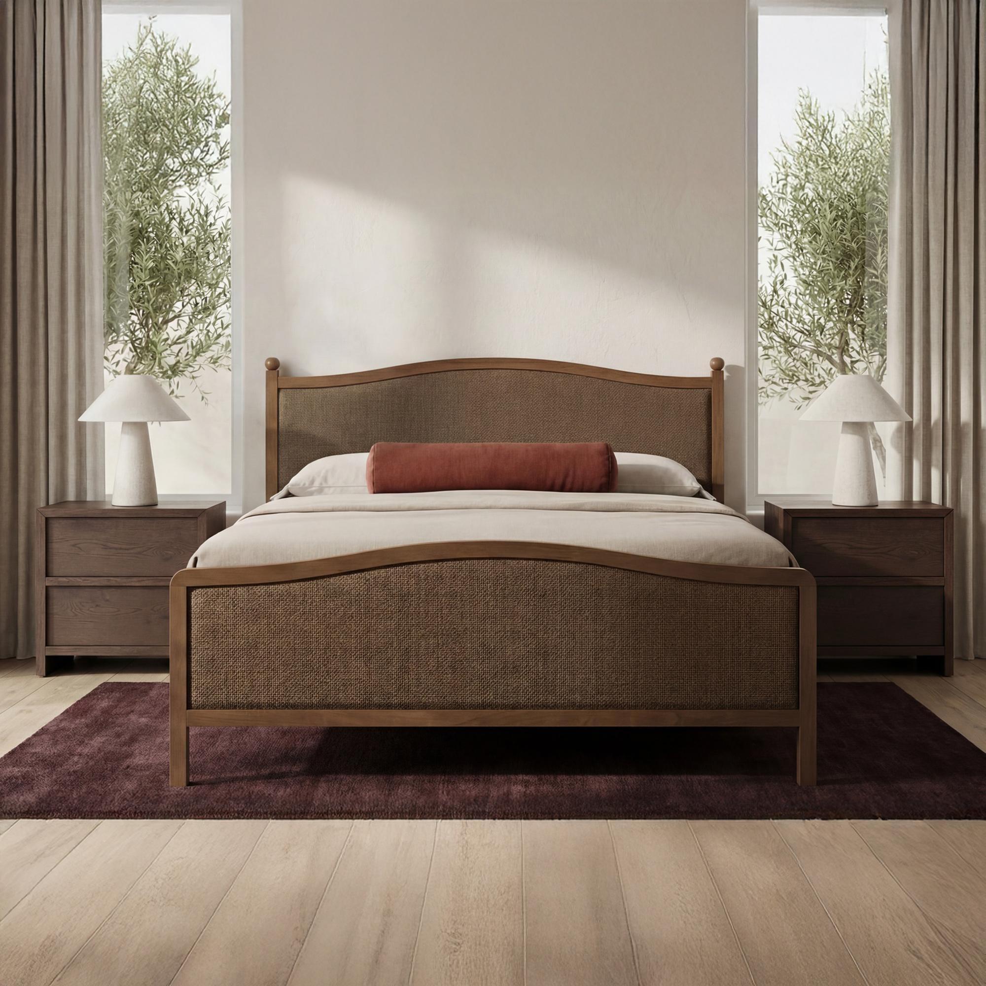 Eve Queen Bed Brown 2 Eve Queen Bed Brown - Image 2