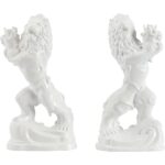 Faience Lions (Pr) - White C10098 C10098 B