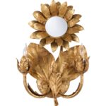 Sunflower Wall Sconce - Gold 10 Sunflower Wall Sconce - Gold C10532 C10532 E