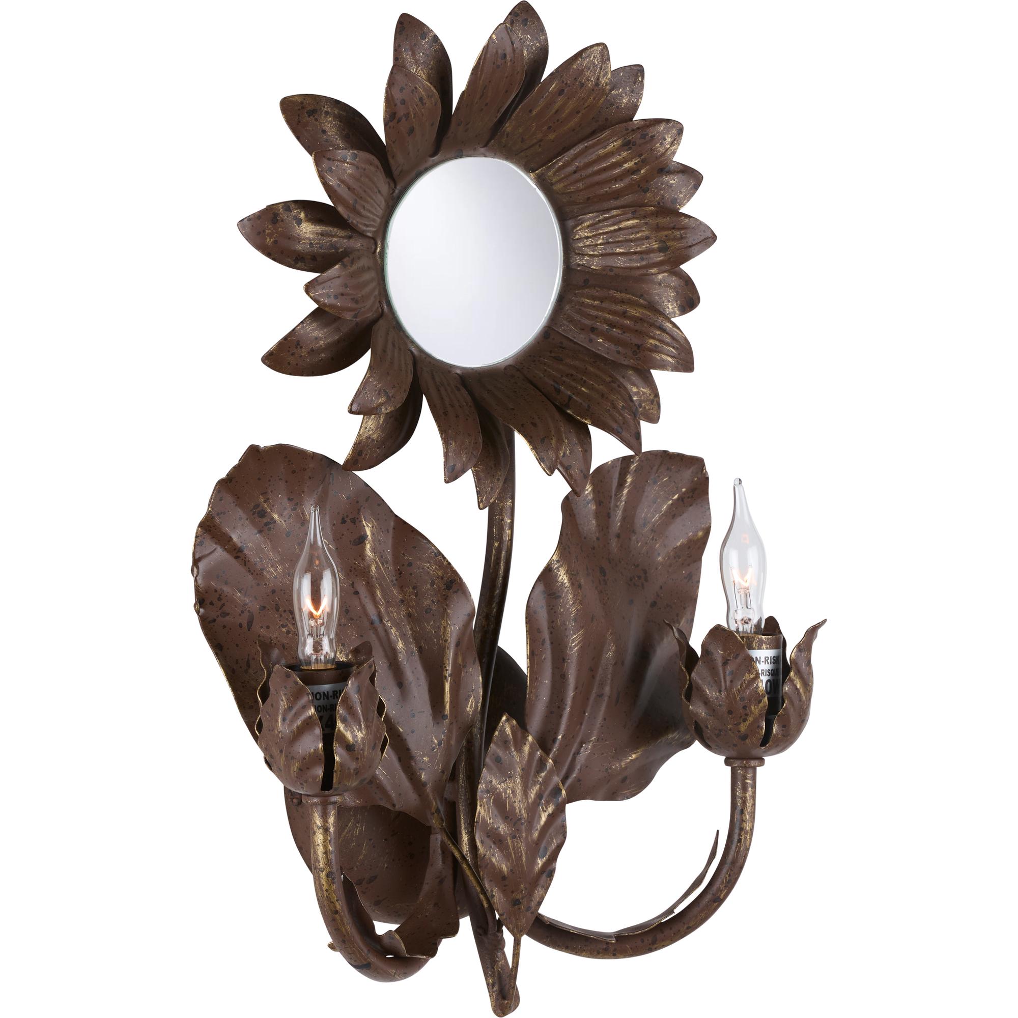 Sunflower Wall Sconce - Bronze 1 Sunflower Wall Sconce - Bronze