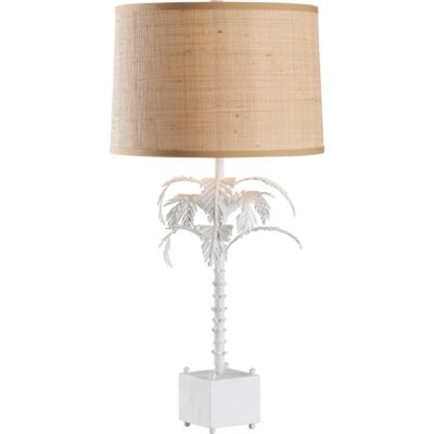 Palm Table Lamp - White