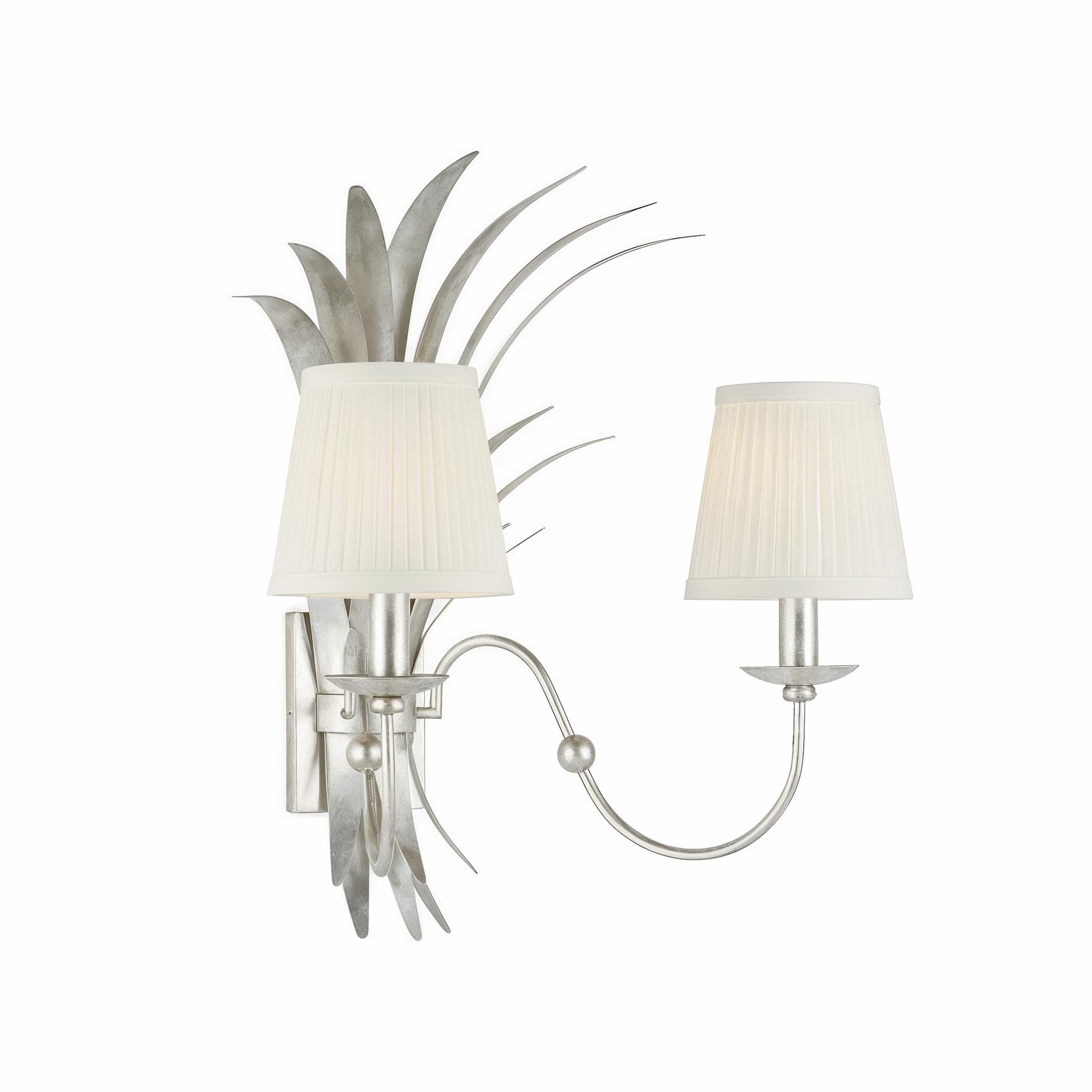 Wheat Sconce - Silver Electrified w/ Shades 3 Wheat Sconce - Silver Electrified w/ Shades - Image 3