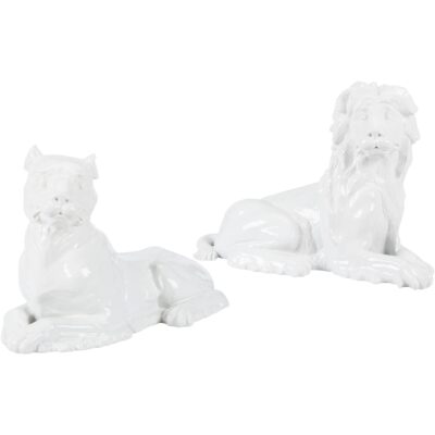 Set of Meissen Lions