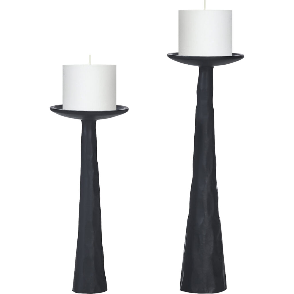 TILDE Set Of 2 Tapered/ Pillar Candle Holders - Image 2