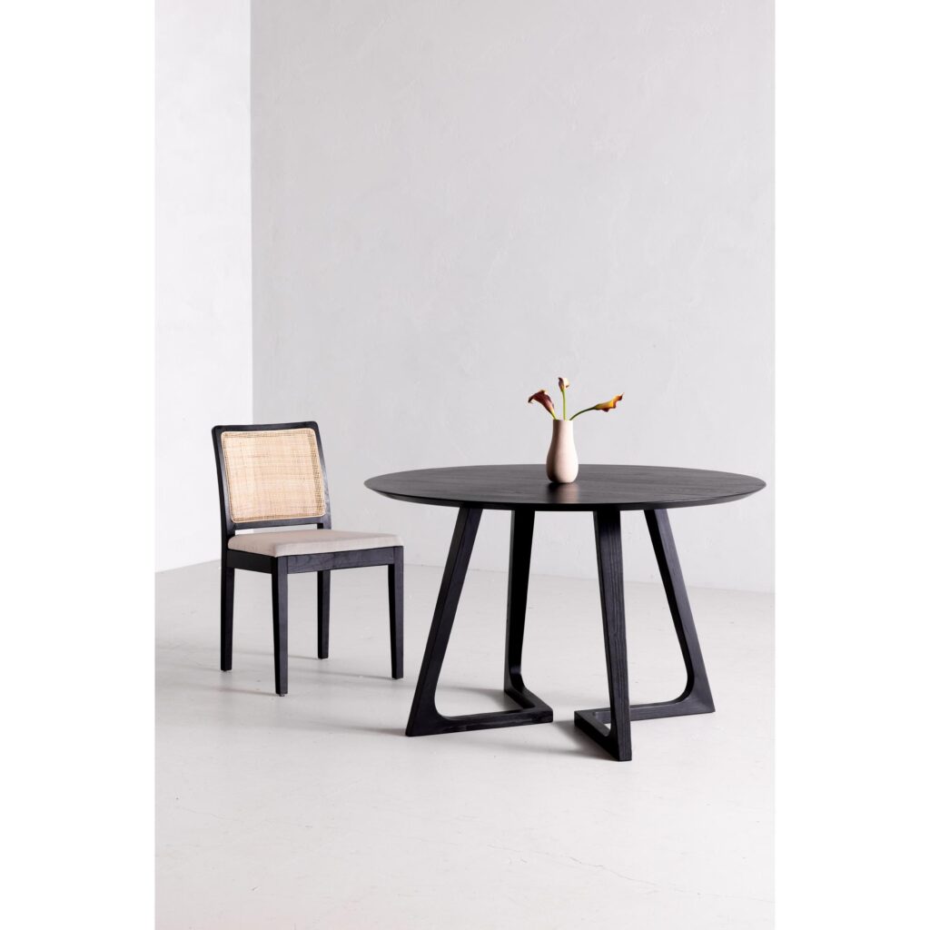 Godenza Dining Table Round Black Ash - Image 8