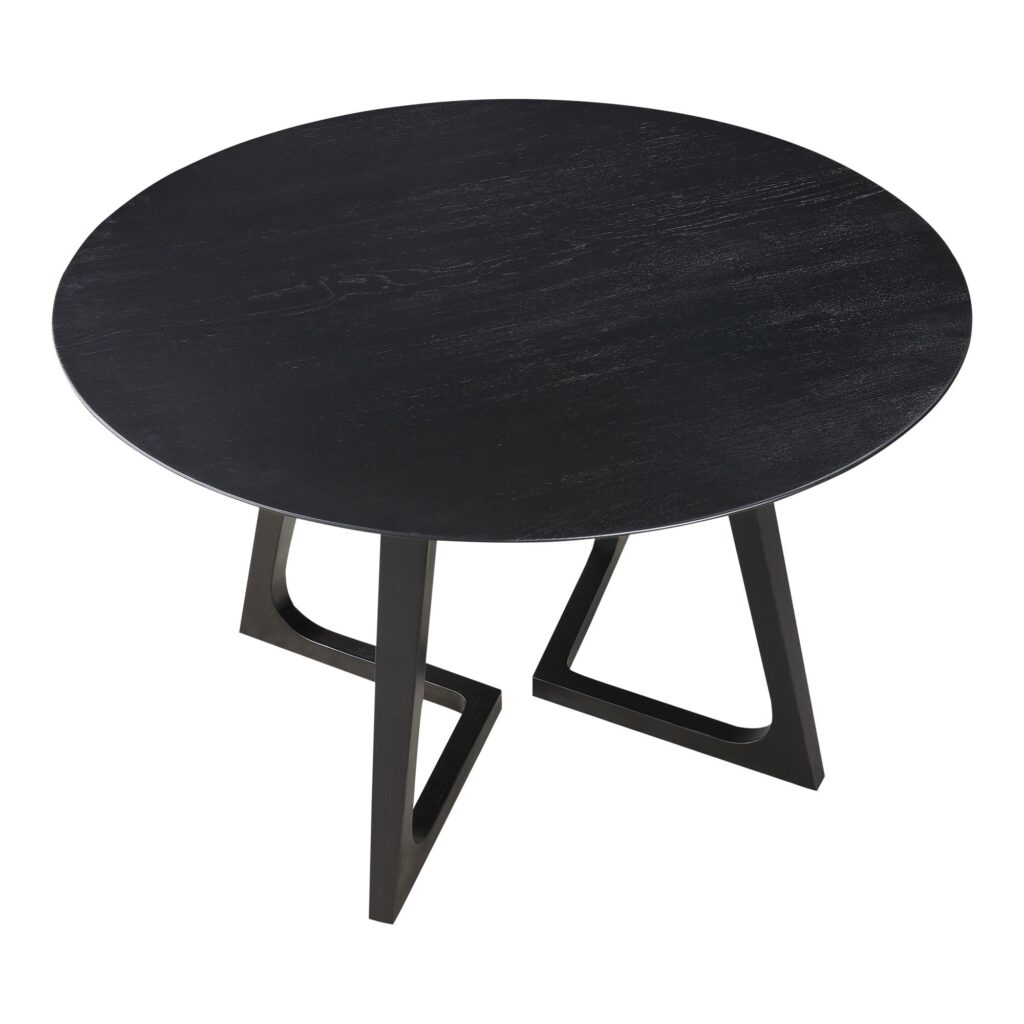 Godenza Dining Table Round Black Ash - Image 3