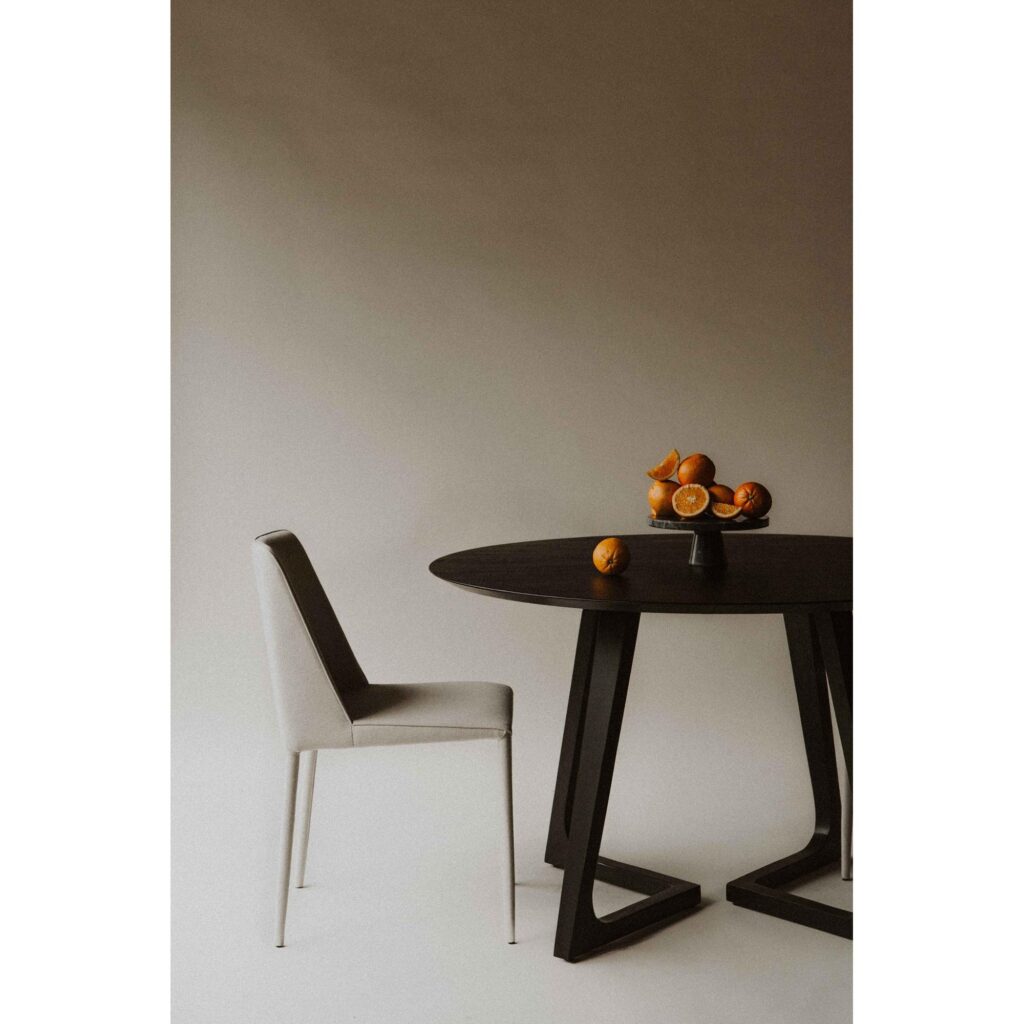 Godenza Dining Table Round Black Ash - Image 7