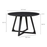 Godenza Dining Table Round Black Ash 17 Godenza Dining Table Round Black Ash CB-1003-02-0 CB 1003 02 70
