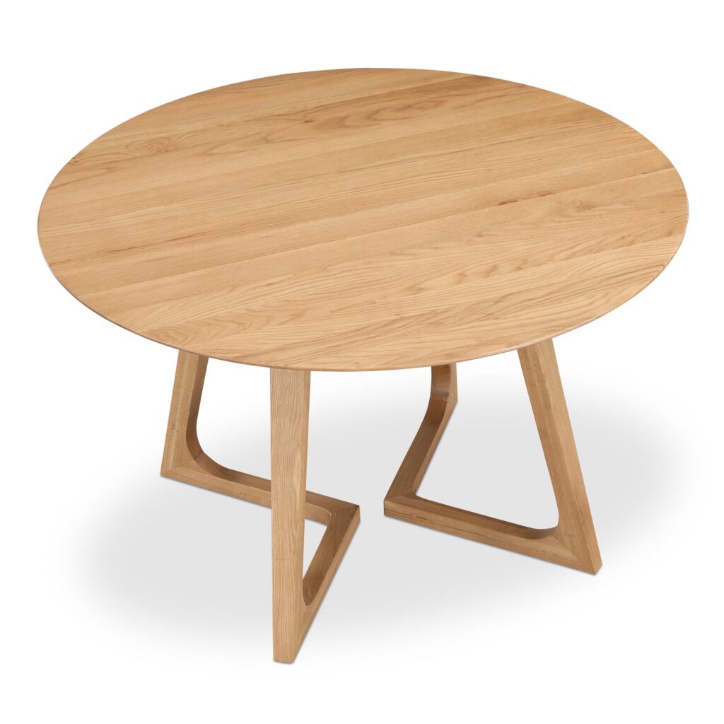 Godenza Round Dining Table Oak - Image 4