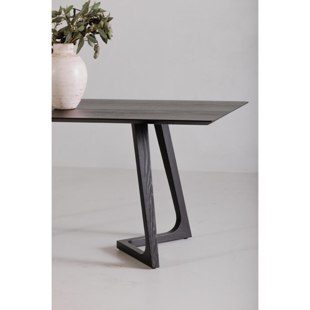 Godenza Dining Table Rectangular Black Ash - Image 10