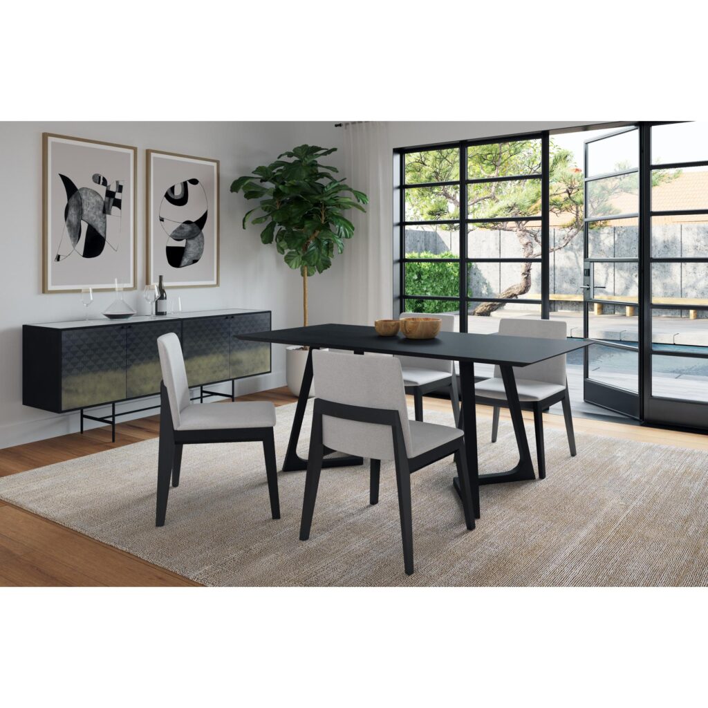 Godenza Dining Table Rectangular Black Ash - Image 11