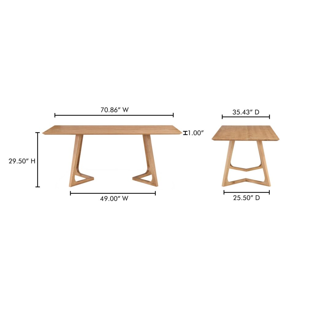 Godenza Rectangular Dining Table Oak - Image 10