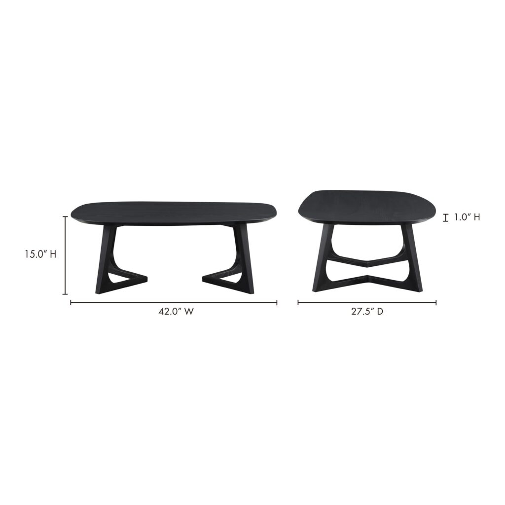 Godenza Coffee Table Small Black Ash - Image 6