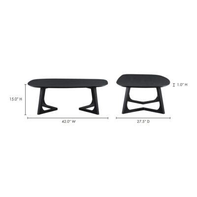 Godenza Coffee Table Small Black Ash CB-1005-02-0 CB 1005 02 70