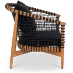 Kuna Outdoor Lounge Chair Black CV-1018-02 CV 1018 02 Kuna side right shadsilo