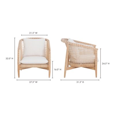 Kuna Outdoor Lounge Chair Natural CV-1018-24 CV 1018 24 70