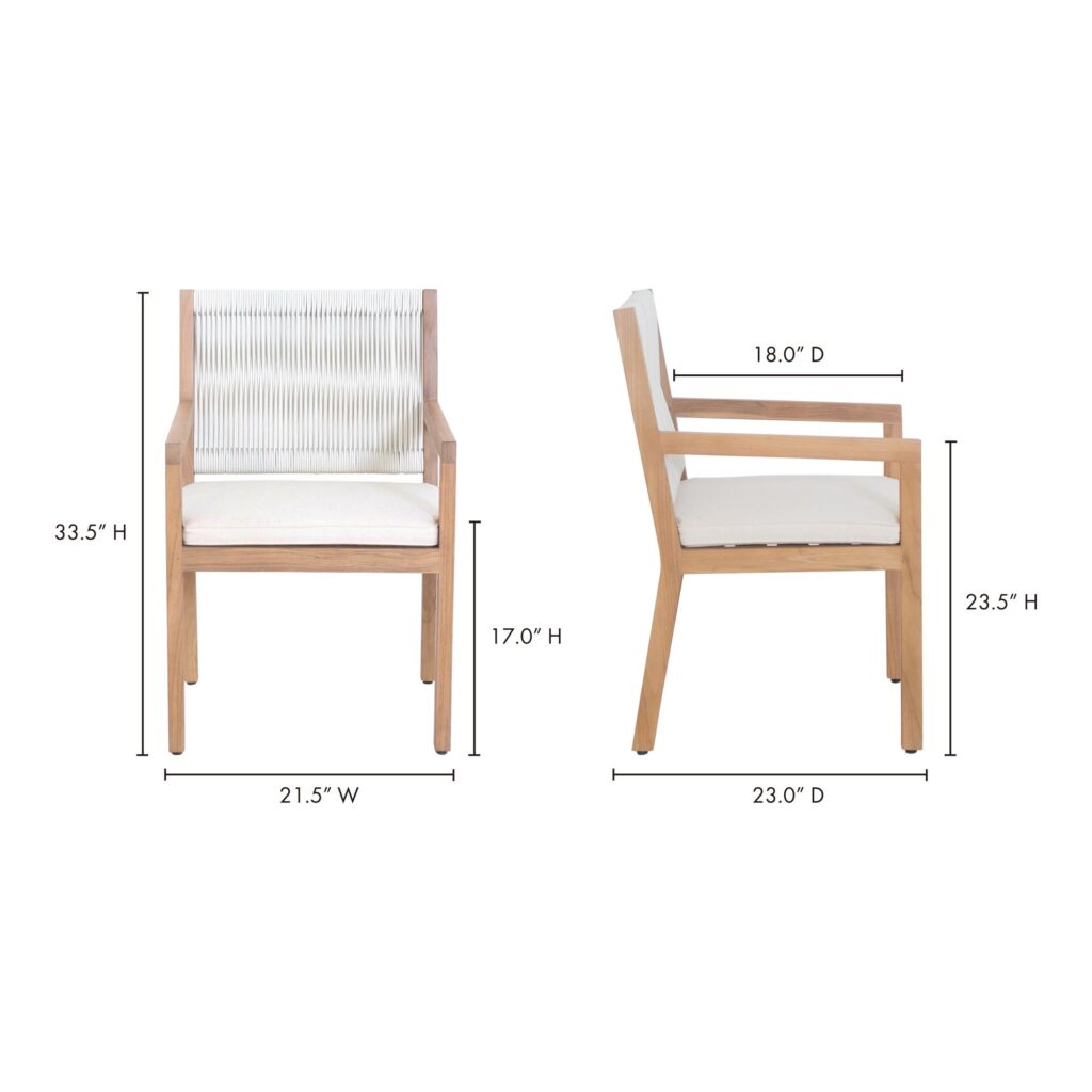 Luce Outdoor Dining Chair Natural - Image 9