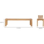 Tempo Outdoor Dining Bench Natural CV-1021-24 CV 1021 24 70