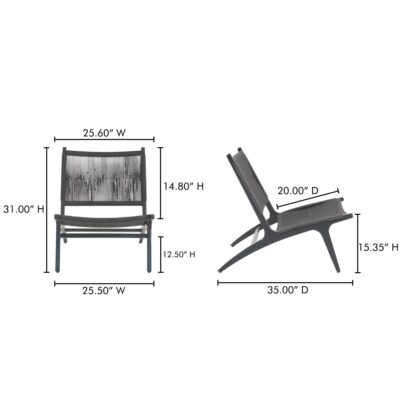 Palma Outdoor Lounge Chair Black CV-1022-02 CV 1022 02 70