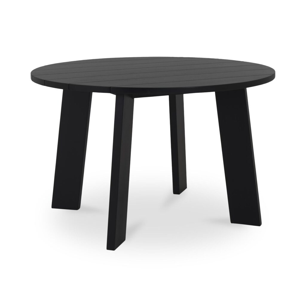 Delta Round Outdoor Dining Table Black