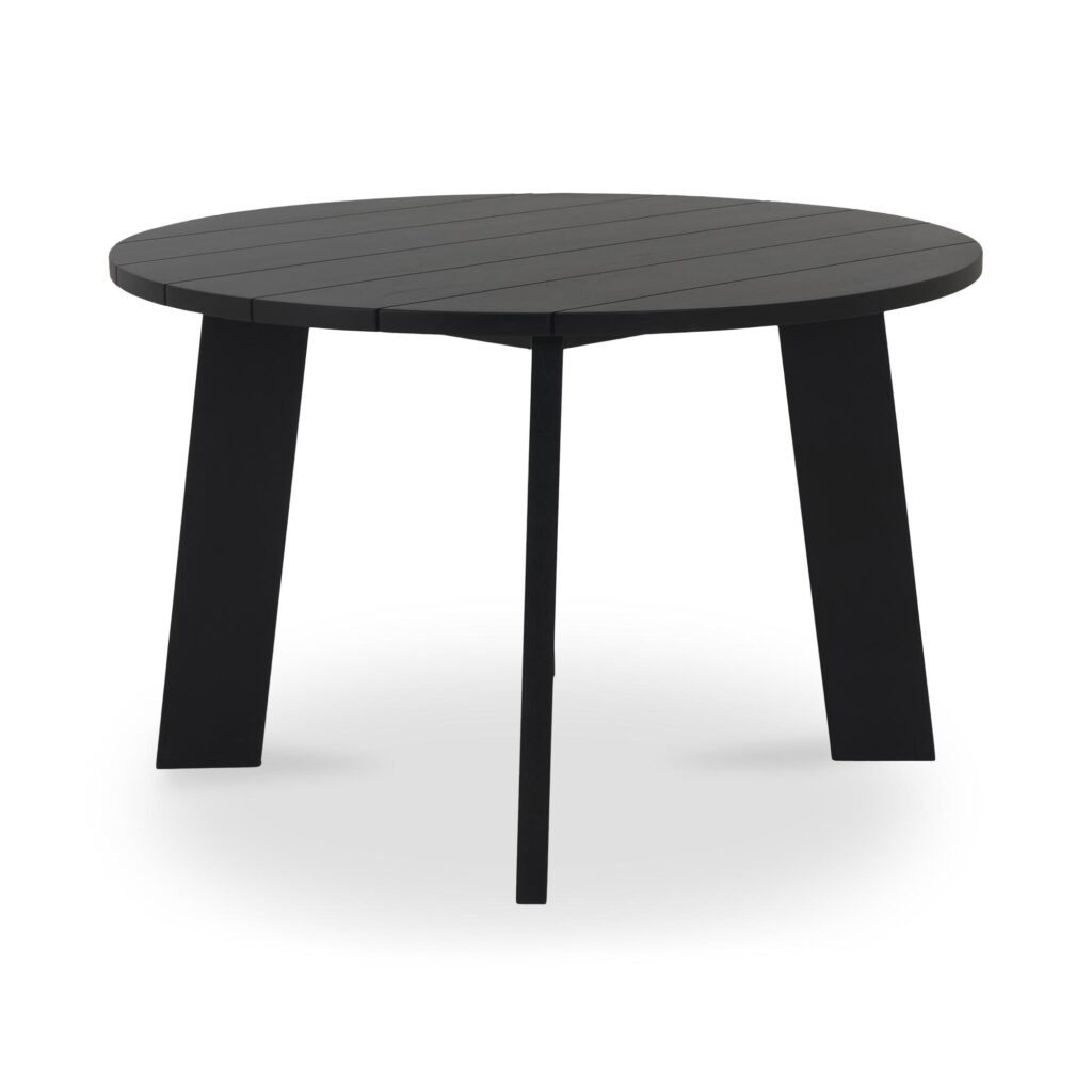 Delta Round Outdoor Dining Table Black - Image 2