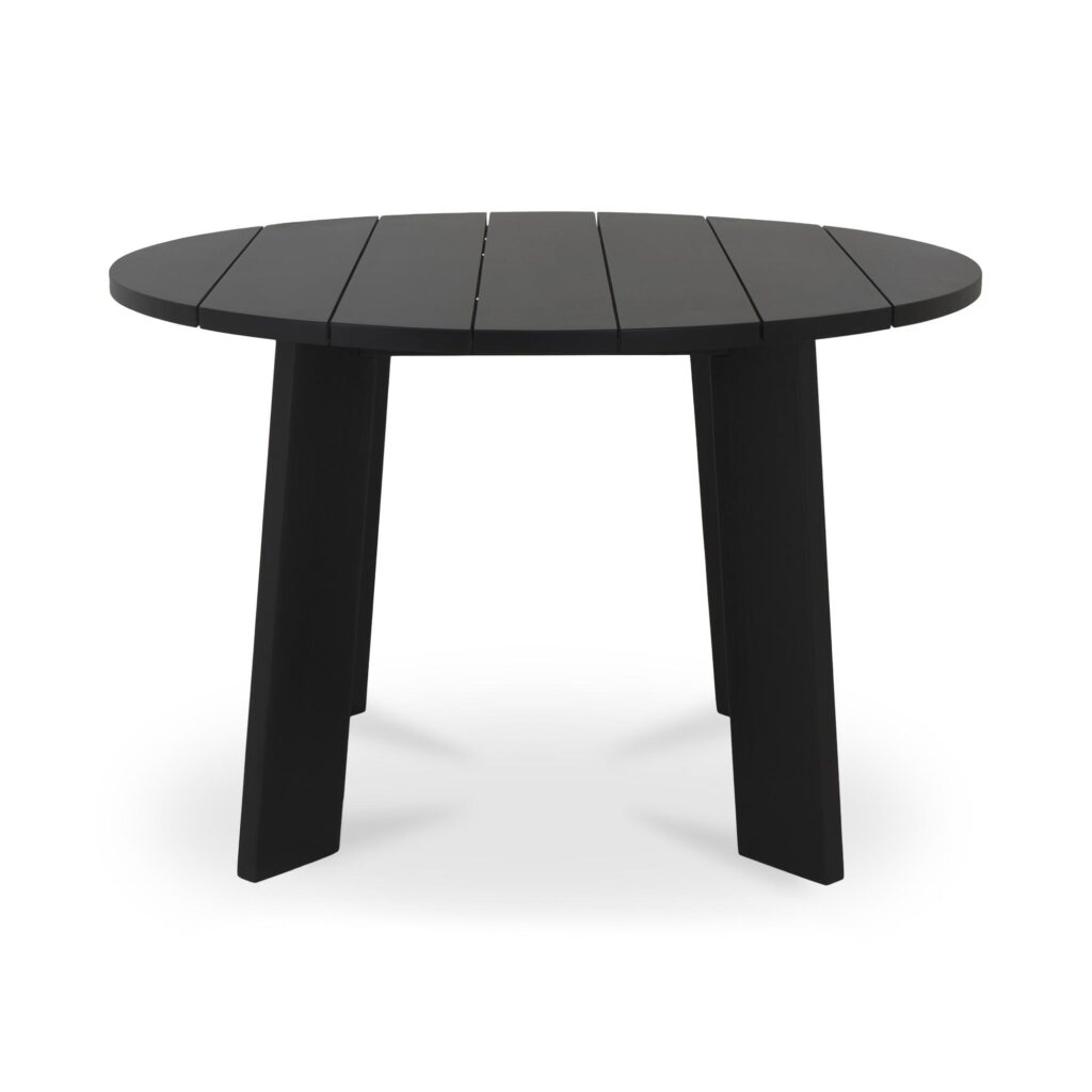 Delta Round Outdoor Dining Table Black - Image 3