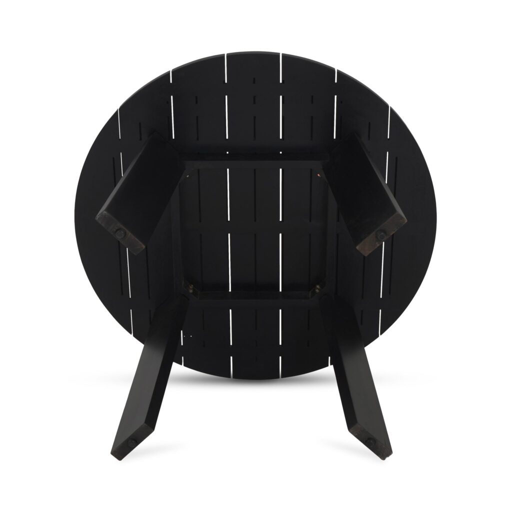 Delta Round Outdoor Dining Table Black - Image 4