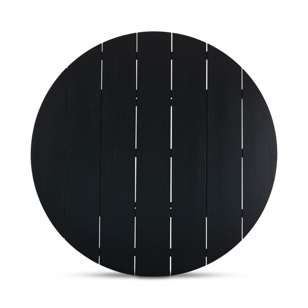 Delta Round Outdoor Dining Table Black - Image 5