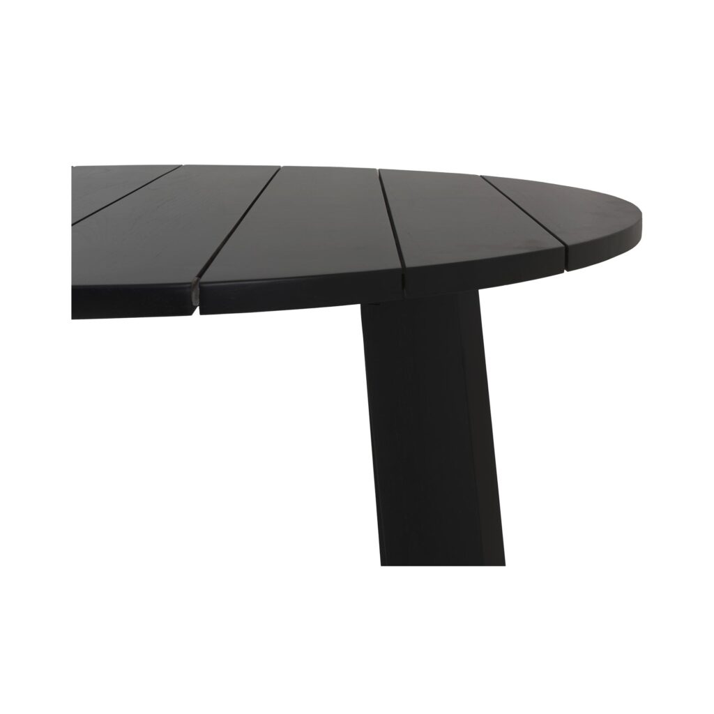 Delta Round Outdoor Dining Table Black - Image 6