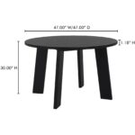 Delta Round Outdoor Dining Table Black CV-1024-02 CV 1024 02 70