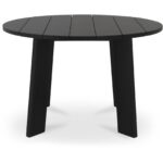 Delta Round Outdoor Dining Table Black CV-1024-02 CV 1024 02 Delta front shadsilo