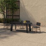 Delta Oval Outdoor Dining Table Black CV-1025-02 CV 1025 02 01