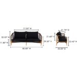 Kuna Outdoor Sofa Black CV-1027-02 CV 1027 02 70