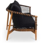 Kuna Outdoor Sofa Black CV-1027-02 CV 1027 02 Kuna side right shadsilo