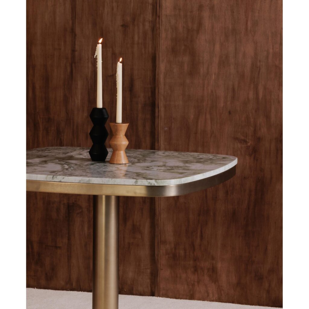 Sequence Small Wooden Candle Holder Brown - Image 4