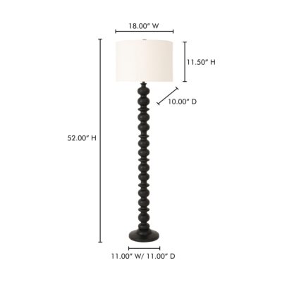 Gwen Floor Lamp Black DD-1050-02-0 DD 1050 02 70