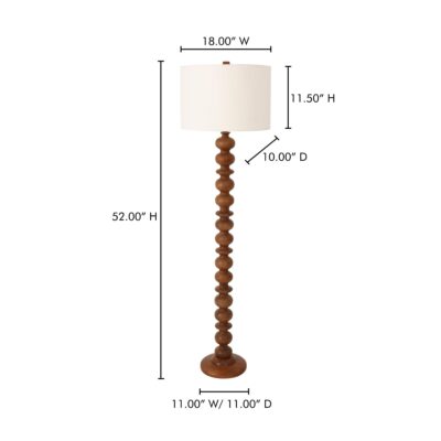 Gwen Floor Lamp Honey Brown DD-1050-21-0 DD 1050 21 70